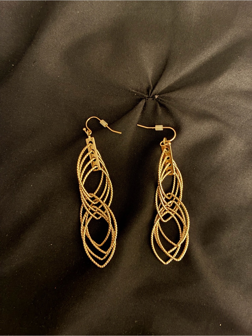 Gold-Tone Twisted Loop Drop Earrings - Women Jewelry